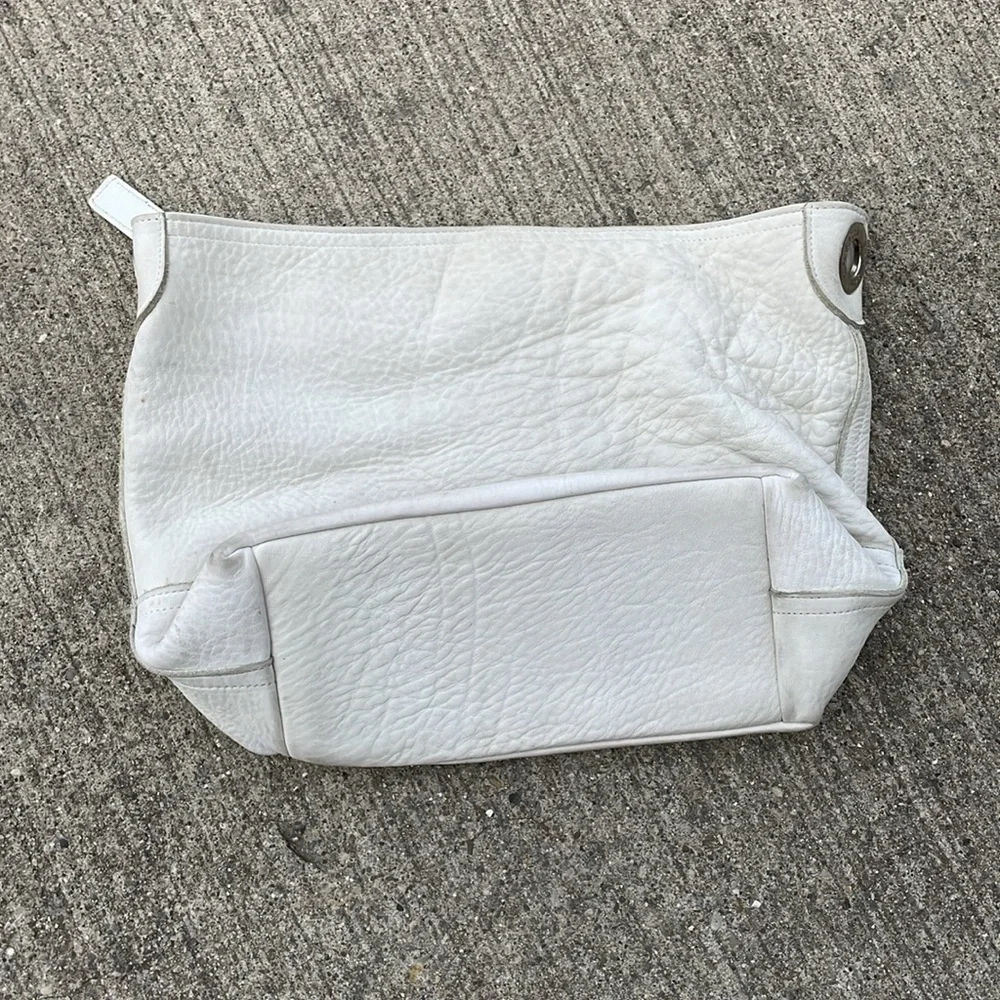 Coach Large Bucket Hobo Bag White No straps Leather Classic